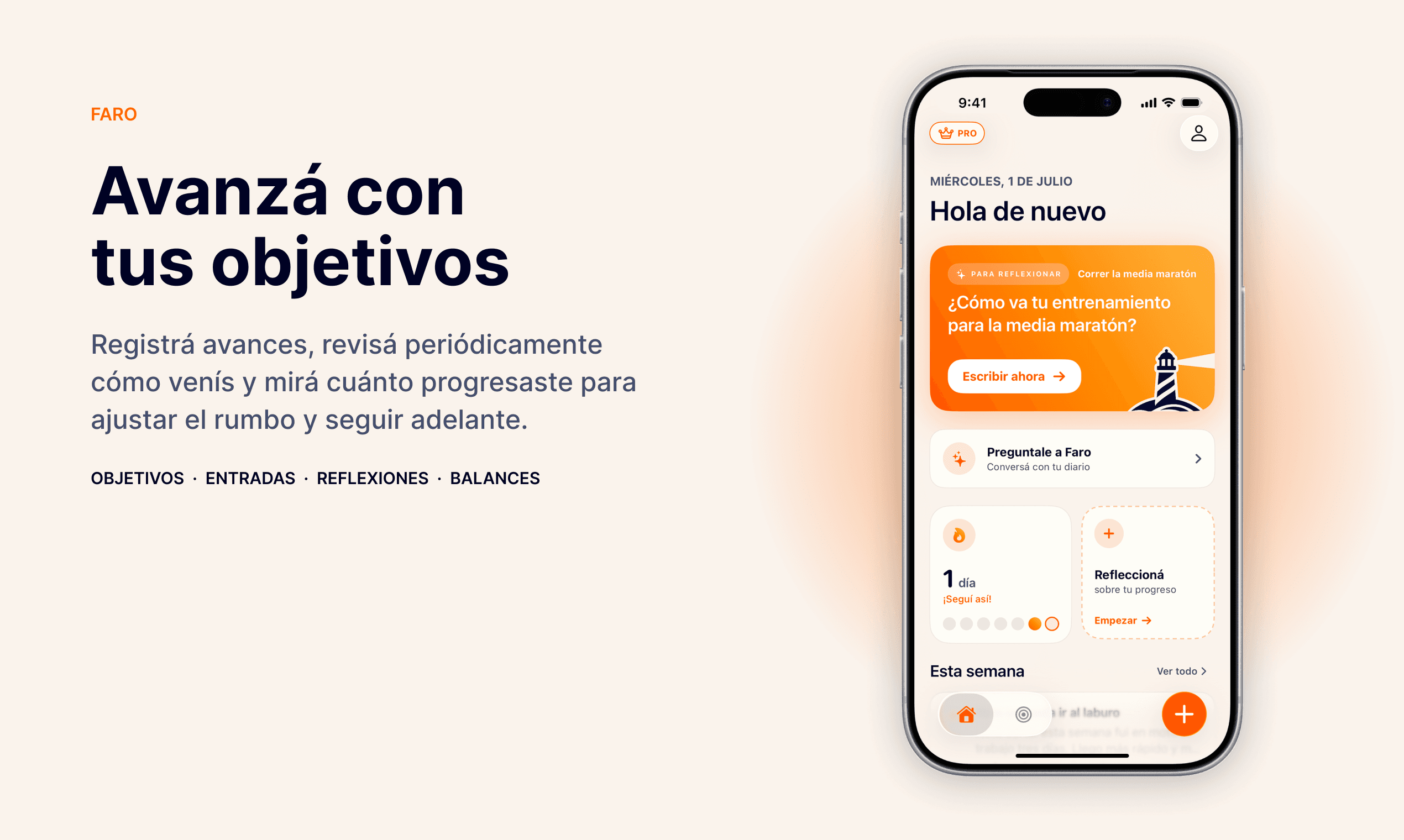 Faro: Objetivos con rumbo